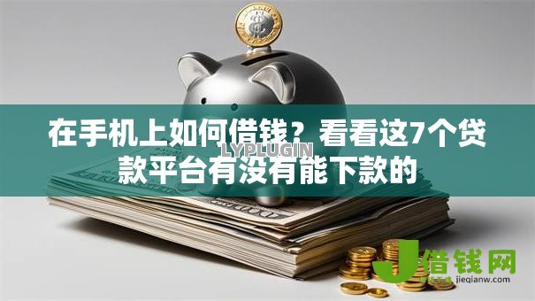 在手机上如何借钱？看看这7个贷款平台有没有能下款的