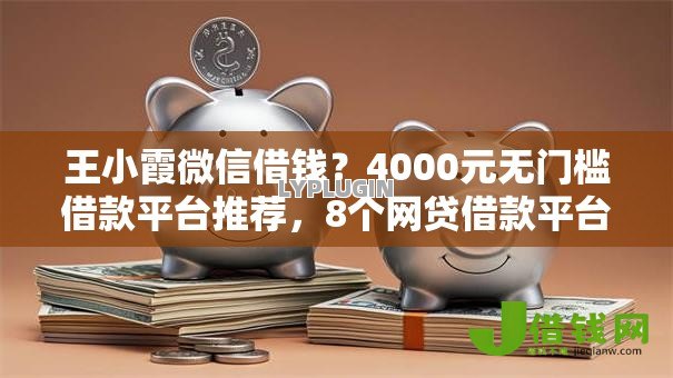 王小霞微信借钱？4000元无门槛借款平台推荐，8个网贷借款平台好贷盘点