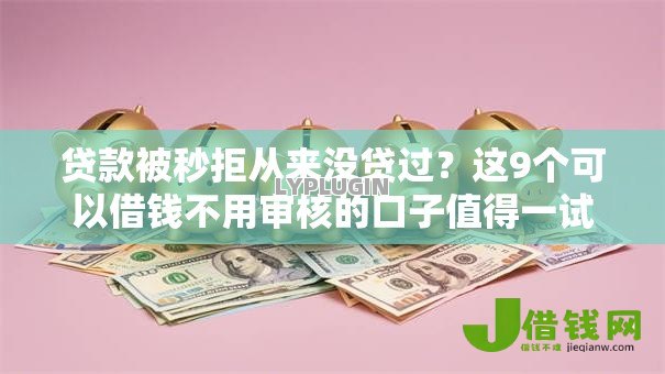 贷款被秒拒从来没贷过？这9个可以借钱不用审核的口子值得一试