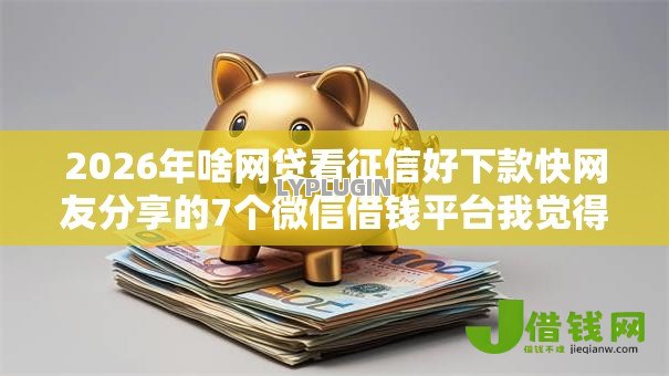 2026年啥网贷看征信好下款快网友分享的7个微信借钱平台我觉得不错！