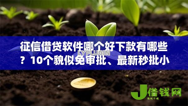 征信借贷软件哪个好下款有哪些?10个貌似免审批、最新秒批小额贷款app合集 征信借贷软件哪个好下款有哪些?10个貌似免审批、最新秒批小额贷款app合集