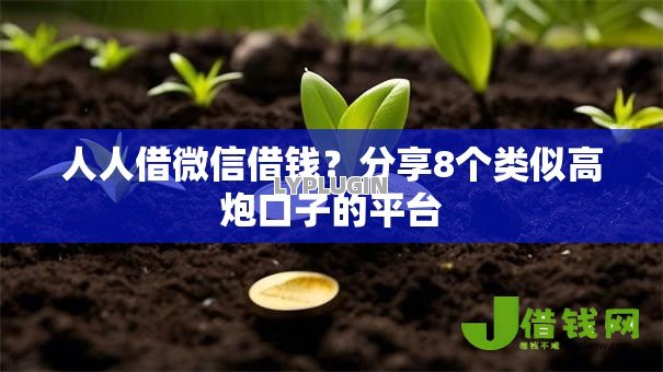 人人借微信借钱？分享8个类似高炮口子的平台