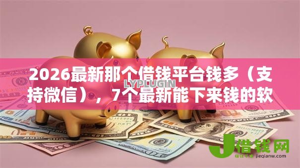 2026最新那个借钱平台钱多（支持微信），7个最新能下来钱的软件无私分享