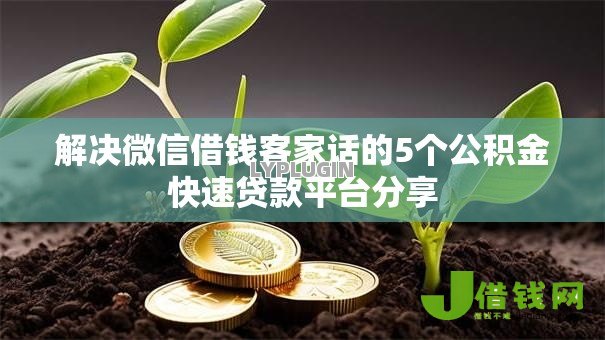 解决微信借钱客家话的5个公积金快速贷款平台分享