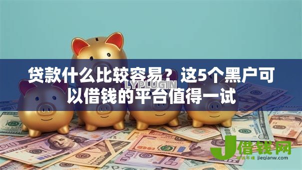 贷款什么比较容易？这5个黑户可以借钱的平台值得一试