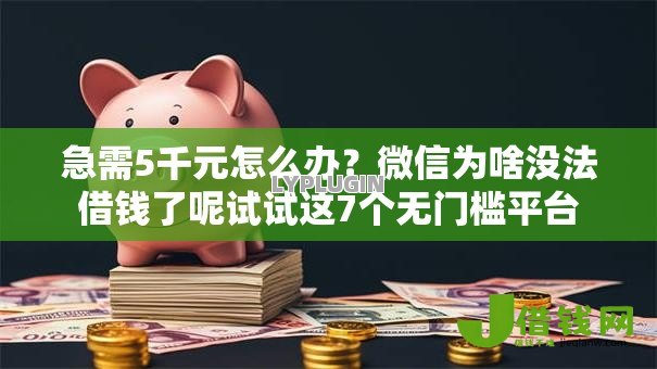 急需5千元怎么办？微信为啥没法借钱了呢试试这7个无门槛平台
