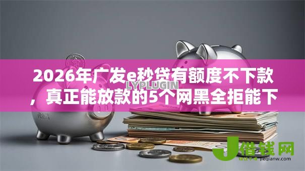 2026年广发e秒贷有额度不下款，真正能放款的5个网黑全拒能下款的口子推荐