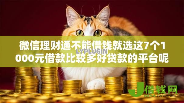 微信理财通不能借钱就选这7个1000元借款比较多好贷款的平台呢