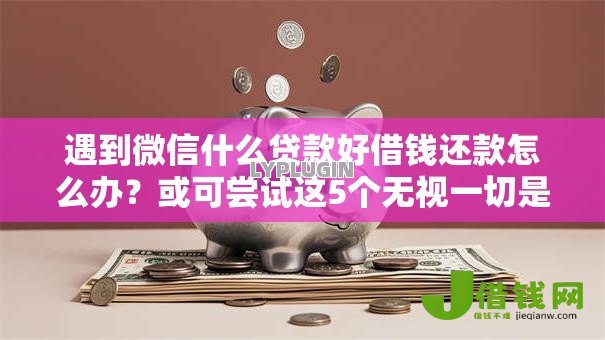 遇到微信什么贷款好借钱还款怎么办？或可尝试这5个无视一切是人就下款