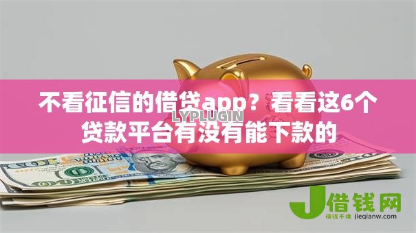 不看征信的借贷app？看看这6个贷款平台有没有能下款的