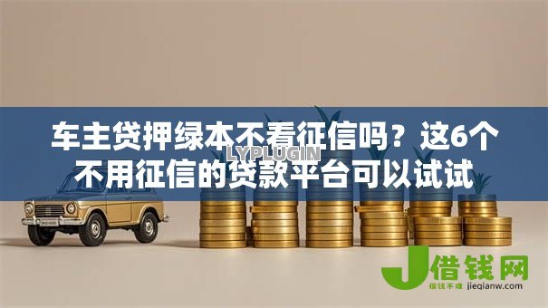 车主贷押绿本不看征信吗？这6个不用征信的贷款平台可以试试