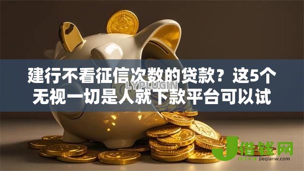 建行不看征信次数的贷款？这5个无视一切是人就下款平台可以试试