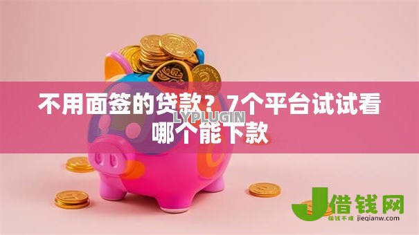 不用面签的贷款？7个平台试试看哪个能下款