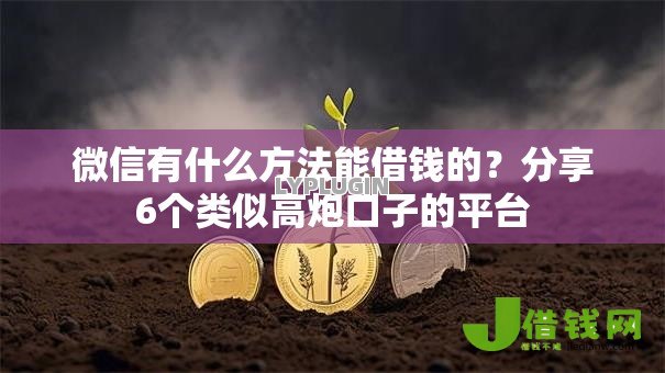微信有什么方法能借钱的？分享6个类似高炮口子的平台