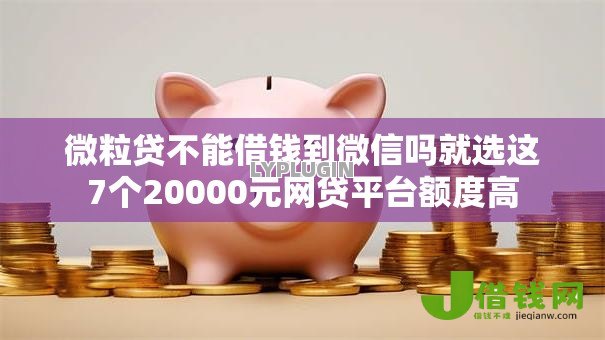 微粒贷不能借钱到微信吗就选这7个20000元网贷平台额度高