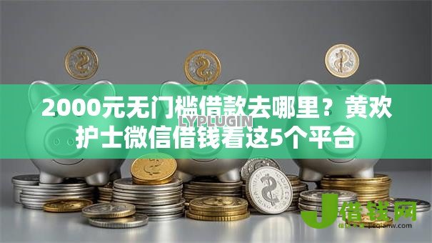 2000元无门槛借款去哪里？黄欢护士微信借钱看这5个平台