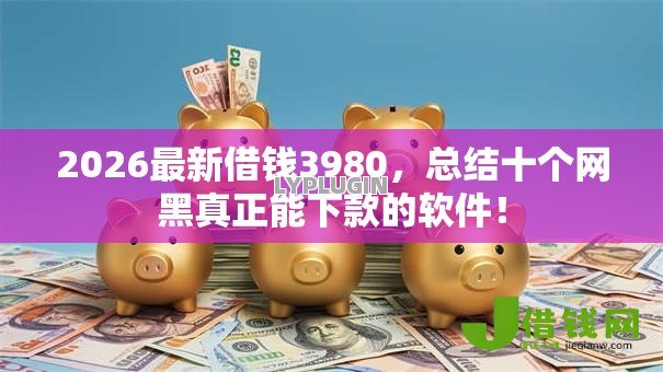 2026最新借钱3980，总结十个网黑真正能下款的软件！