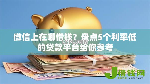 微信上在哪借钱？盘点5个利率低的贷款平台给你参考