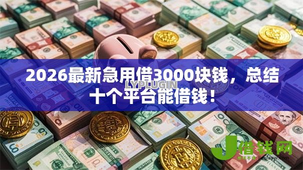 2026最新急用借3000块钱，总结十个平台能借钱！
