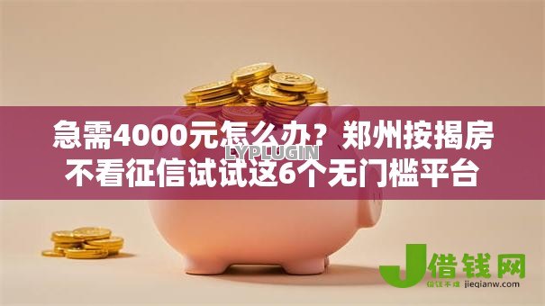 急需4000元怎么办?郑州按揭房不看征信试试这6个无门槛平台 急需4000元怎么办?郑州按揭房不看征信试试这6个无门槛平台