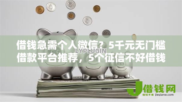 借钱急需个人微信？5千元无门槛借款平台推荐，5个征信不好借钱的平台100%能借到盘点