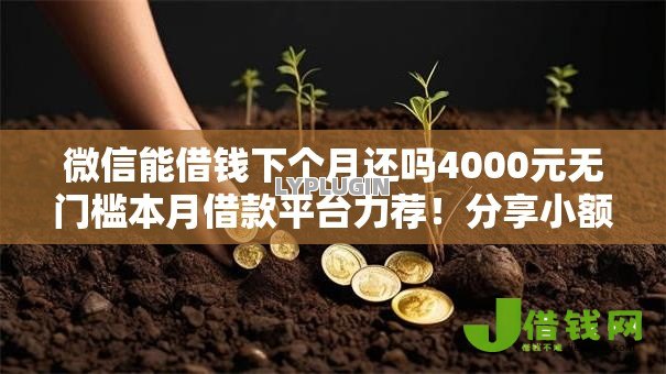 微信能借钱下个月还吗4000元无门槛本月借款平台力荐！分享小额网贷口子4000元无门槛借款