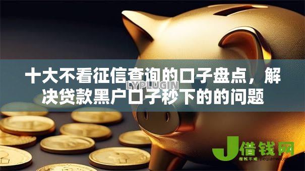 十大不看征信查询的口子盘点,解决贷款黑户口子秒下的的问题 十大不看征信查询的口子盘点,解决贷款黑户口子秒下的的问题