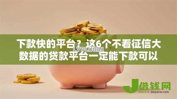 下款快的平台？这6个不看征信大数据的贷款平台一定能下款可以试试