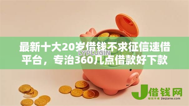 最新十大20岁借钱不求征信速借平台，专治360几点借款好下款