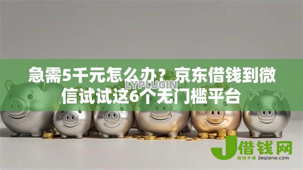 急需5千元怎么办？京东借钱到微信试试这6个无门槛平台