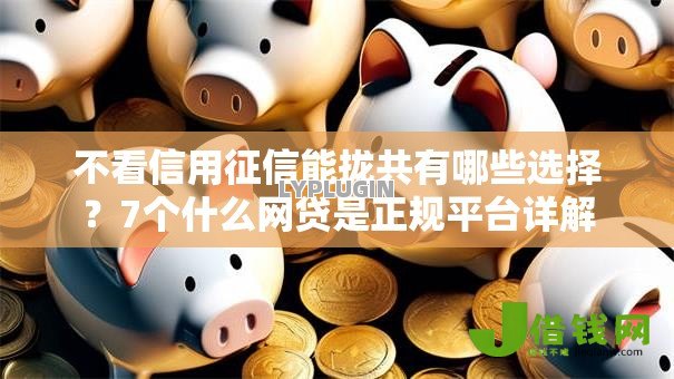 不看信用征信能拢共有哪些选择?7个什么网贷是正规平台详解 不看信用征信能拢共有哪些选择?7个什么网贷是正规平台详解