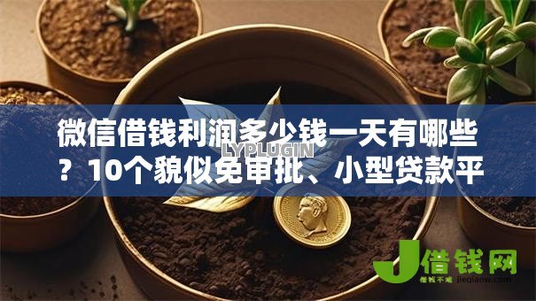 微信借钱利润多少钱一天有哪些？10个貌似免审批、小型贷款平台合集