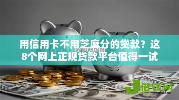 用信用卡不用芝麻分的贷款？这8个网上正规贷款平台值得一试