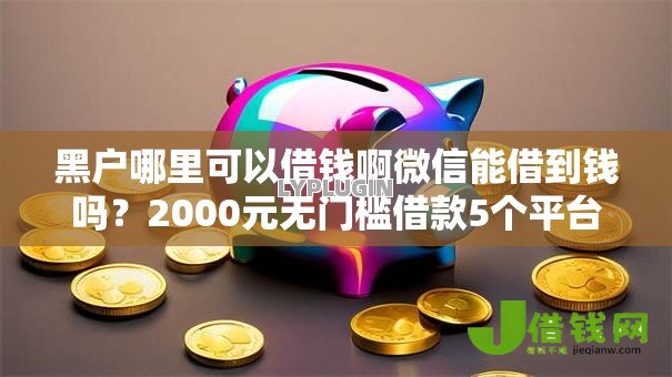 黑户哪里可以借钱啊微信能借到钱吗？2000元无门槛借款5个平台推荐
