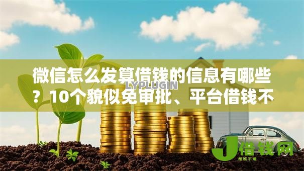 微信怎么发算借钱的信息有哪些？10个貌似免审批、平台借钱不查征信合集