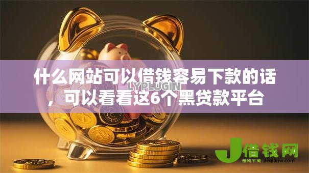 什么网站可以借钱容易下款的话，可以看看这6个黑贷款平台