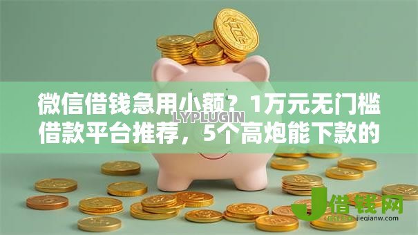 微信借钱急用小额？1万元无门槛借款平台推荐，5个高炮能下款的口子盘点