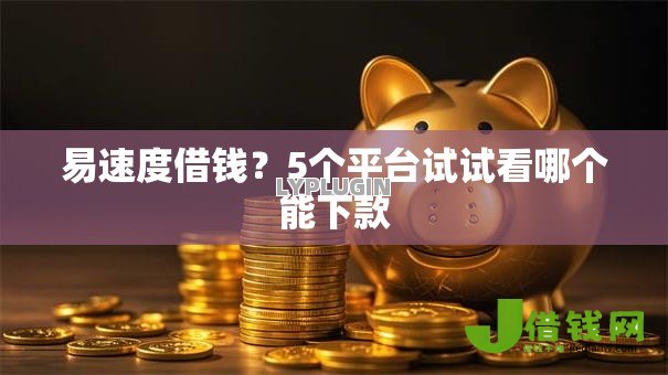 易速度借钱？5个平台试试看哪个能下款