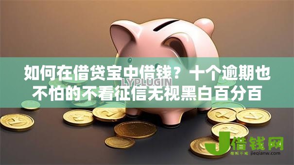 如何在借贷宝中借钱？十个逾期也不怕的不看征信无视黑白百分百下款网贷平台