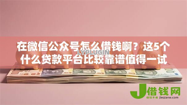 在微信公众号怎么借钱啊？这5个什么贷款平台比较靠谱值得一试