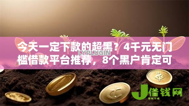 今天一定下款的超黑？4千元无门槛借款平台推荐，8个黑户肯定可以小额下款的平台盘点