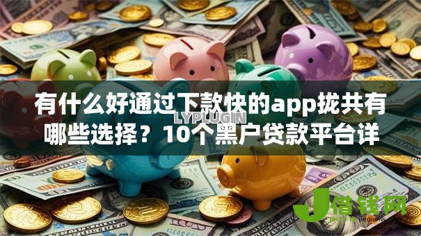 有什么好通过下款快的app拢共有哪些选择?10个黑户贷款平台详解 有什么好通过下款快的app拢共有哪些选择?10个黑户贷款平台详解