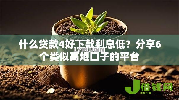什么贷款4好下款利息低？分享6个类似高炮口子的平台