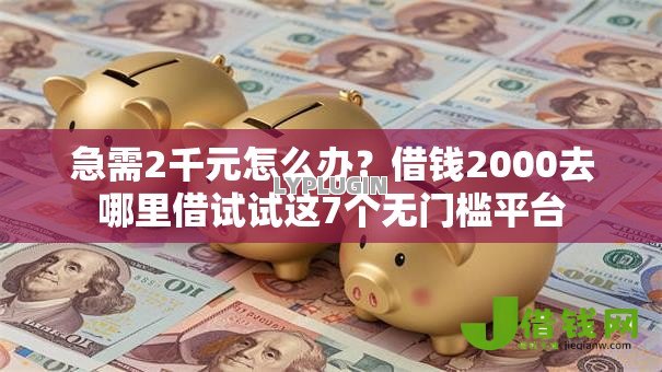 急需2千元怎么办？借钱2000去哪里借试试这7个无门槛平台