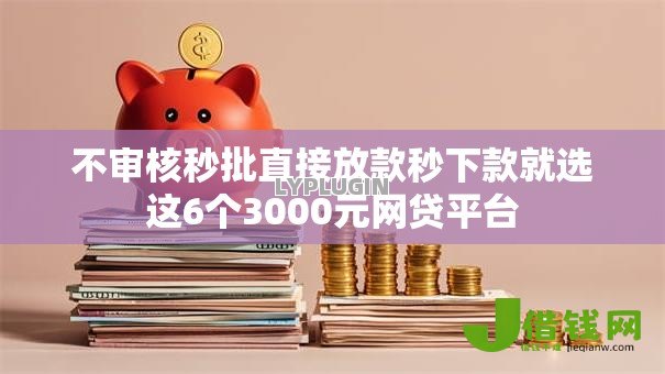 不审核秒批直接放款秒下款就选这6个3000元网贷平台