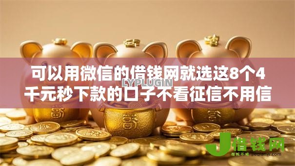 可以用微信的借钱网就选这8个4千元秒下款的口子不看征信不用信用卡 可以用微信的借钱网就选这8个4千元秒下款的口子不看征信不用信用卡