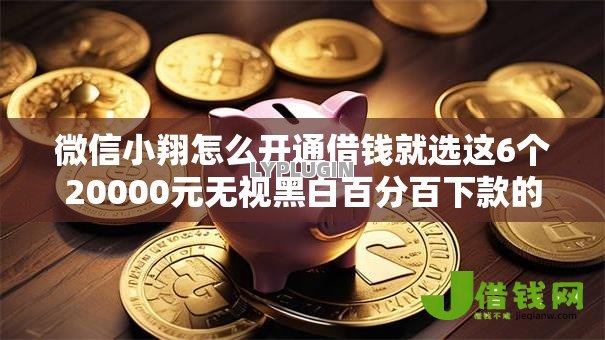 微信小翔怎么开通借钱就选这6个20000元无视黑白百分百下款的借款软件