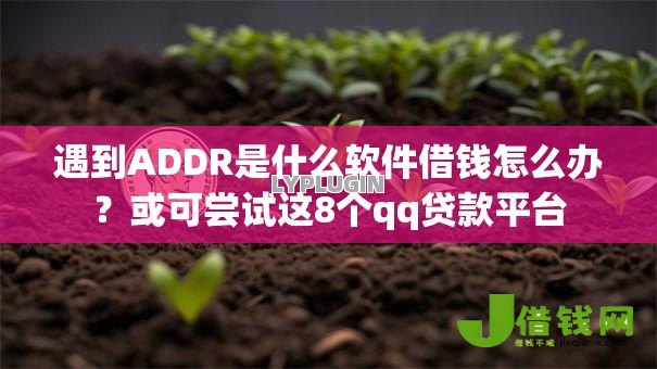 遇到ADDR是什么软件借钱怎么办？或可尝试这8个qq贷款平台