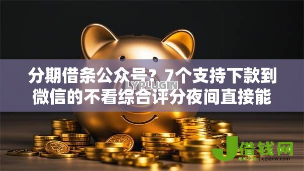 分期借条公众号？7个支持下款到微信的不看综合评分夜间直接能下款又正规的平台