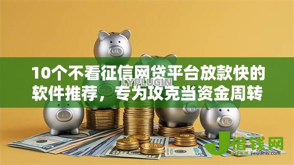 10个不看征信网贷平台放款快的软件推荐，专为攻克当资金周转不过来怎么办难题